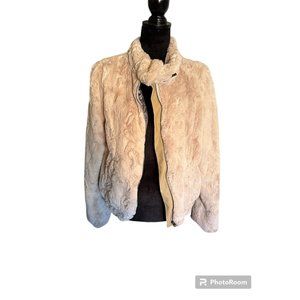 NWT Sanctuary Cream Faux Fur "Natalie" Teddy Bear Jacket Size Small